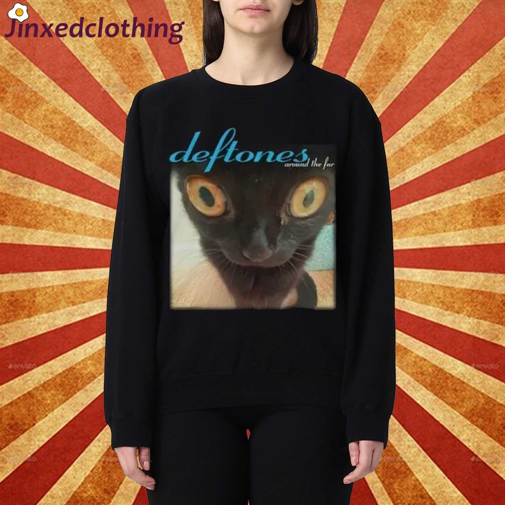 Black Cat Deftones Around The Fur Shirt Deftones Tour 2023 Deftones Album T-shirt 